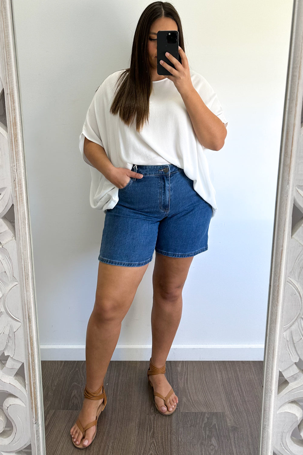 Monroe Shorts - Mid Denim