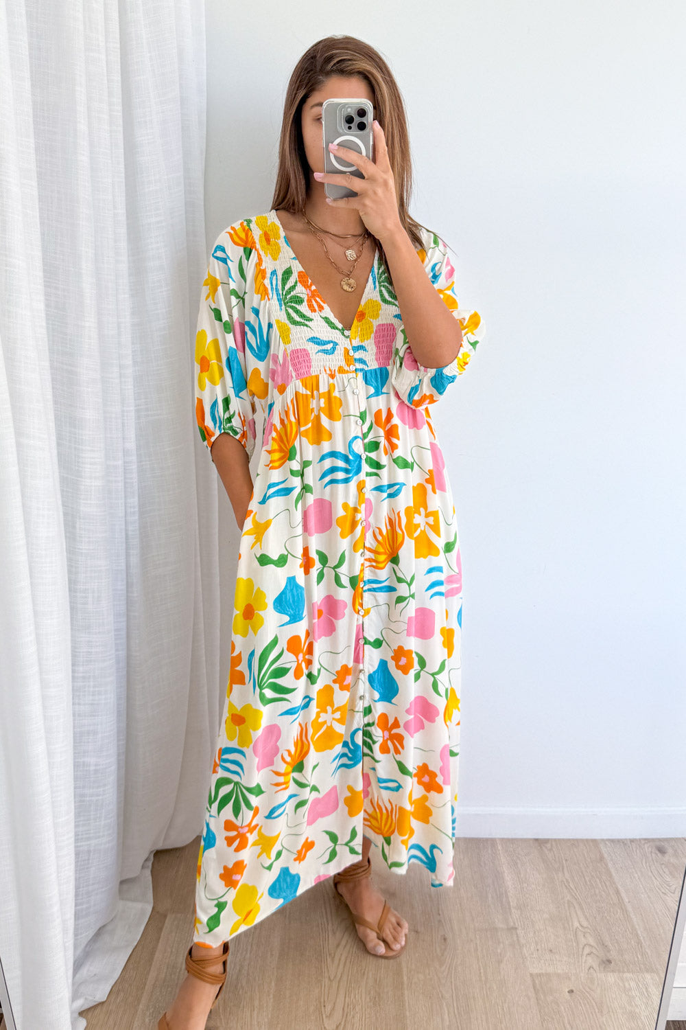 Finn Dress - Orange Multi