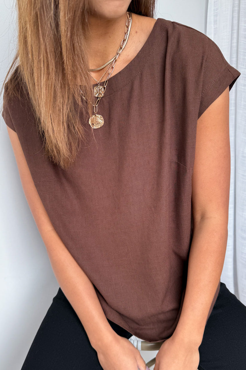 Brynlee Top - Chocolate