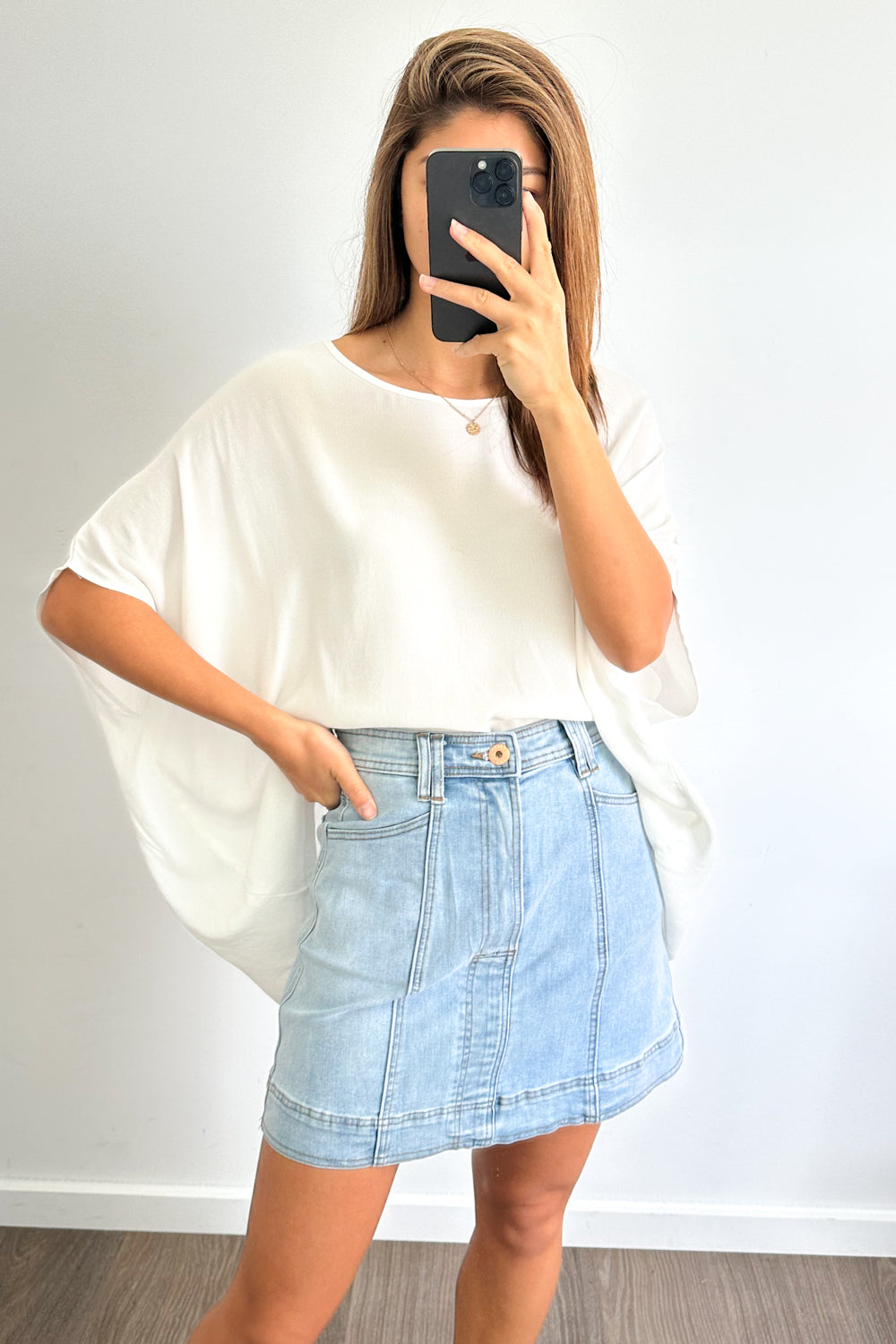 Charlie Denim Skirt - Light Denim
