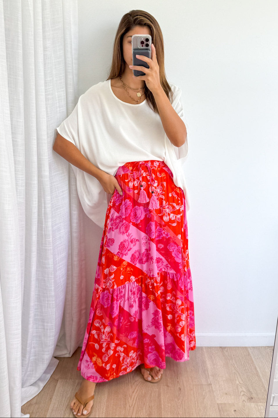Liko Skirt - Pink Melon Floral