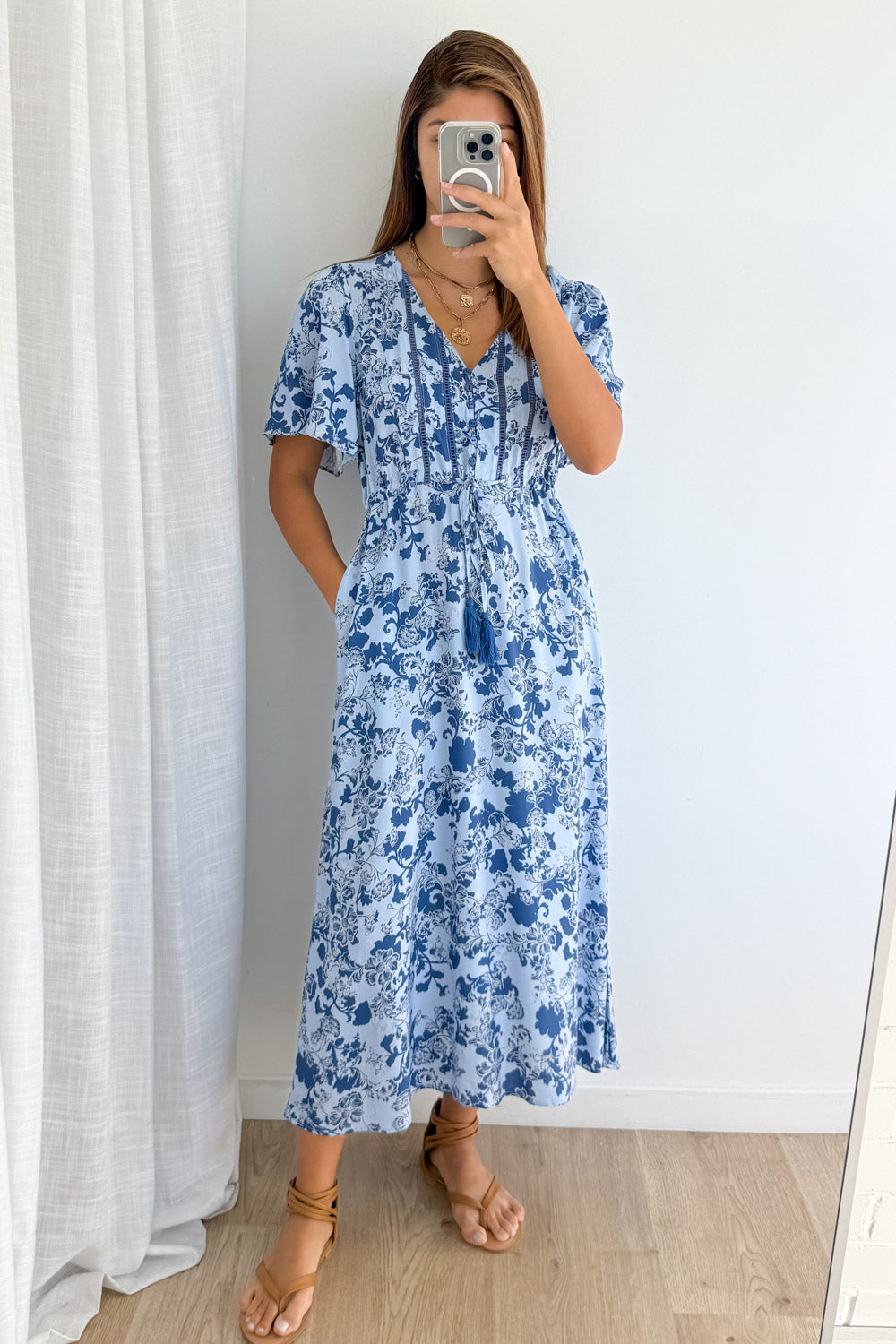 Lua Dress - Blue Floral