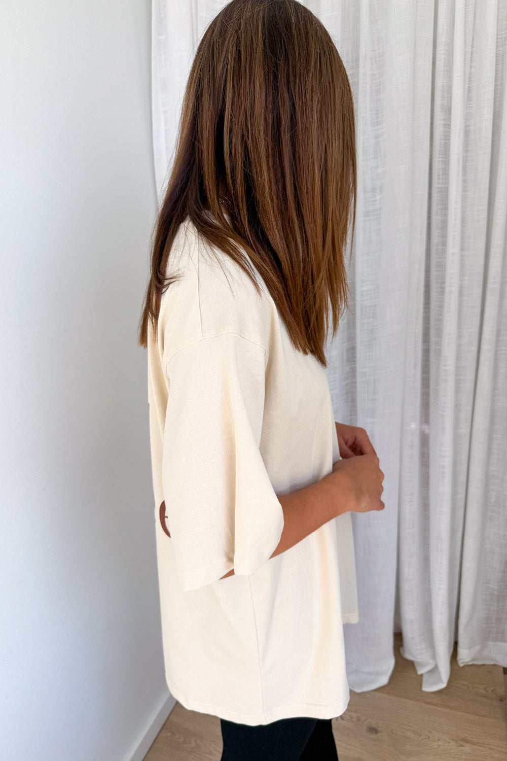 Sponsored By Coffee Oversized Tee - Beige