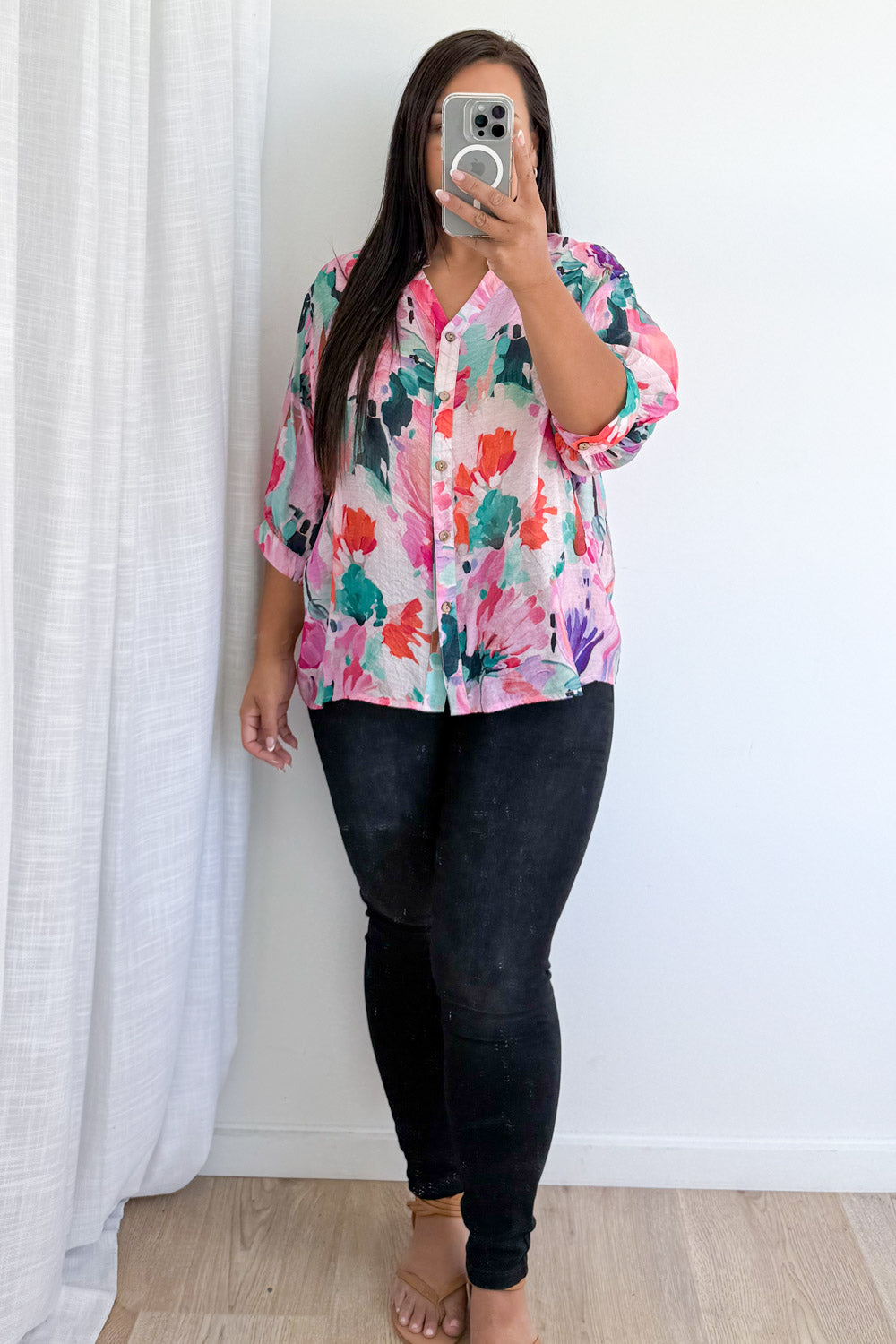 Savannah Blouse  - Hot Pink