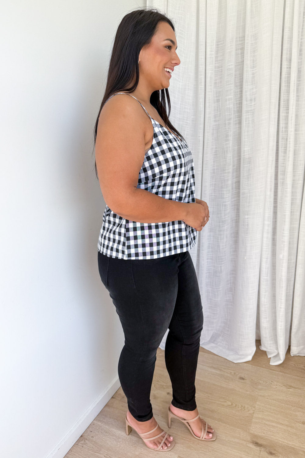 Kelsea Cami - Black Gingham