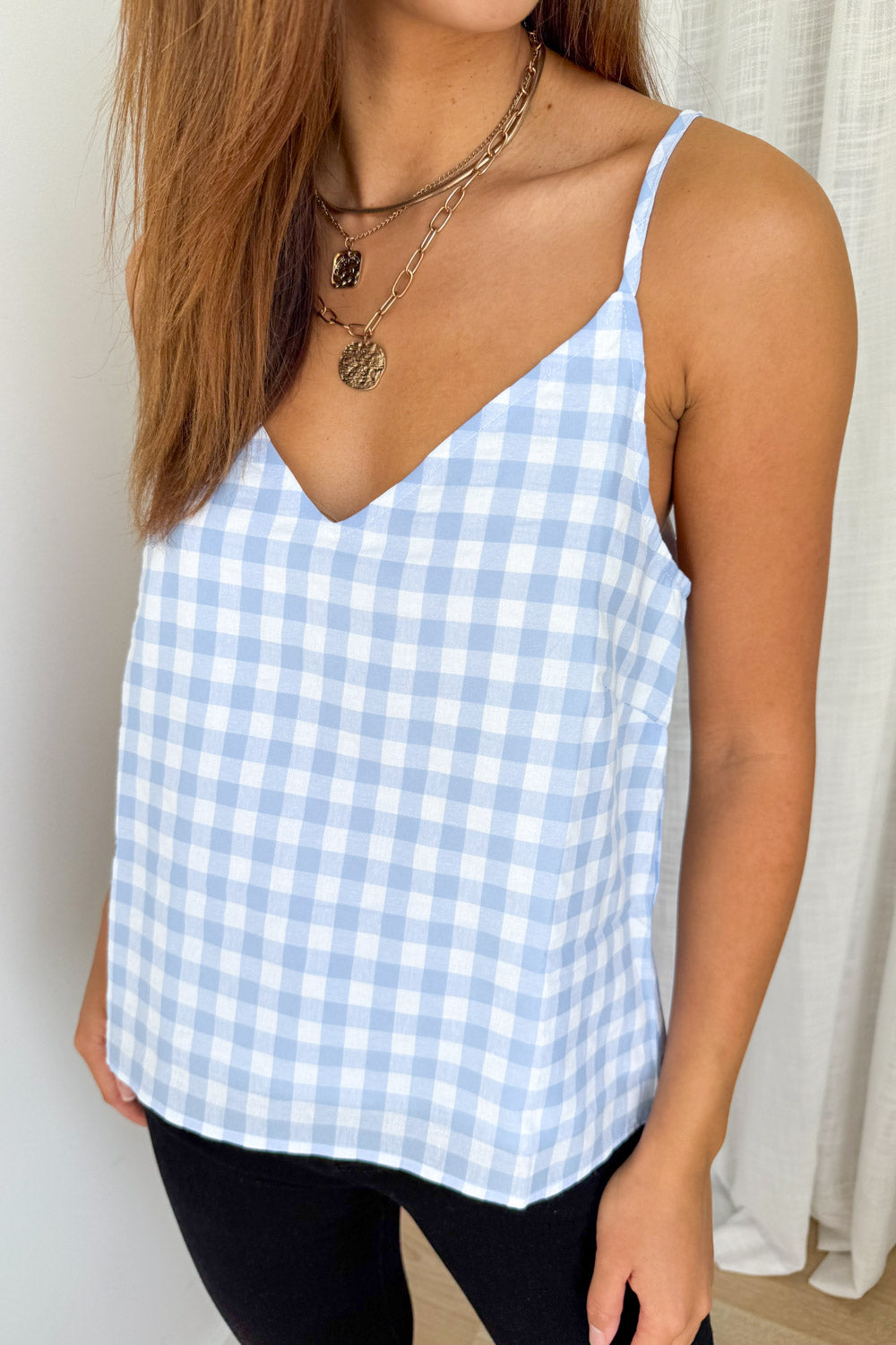 Kelsea Cami - Blue Gingham