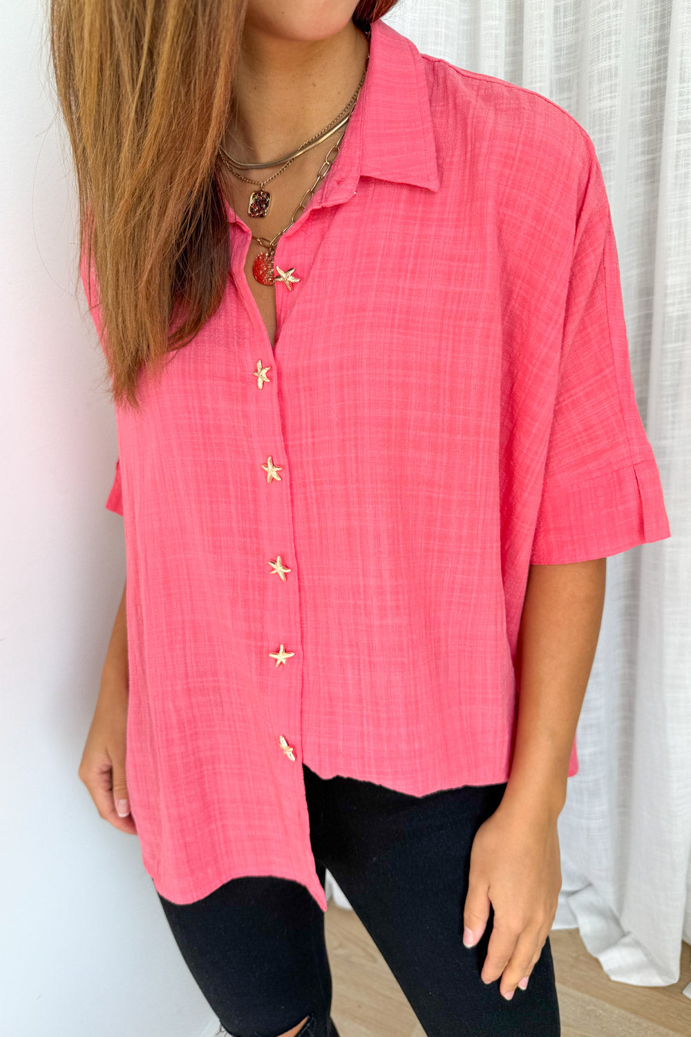 Island Air Shirt - Coral Pink