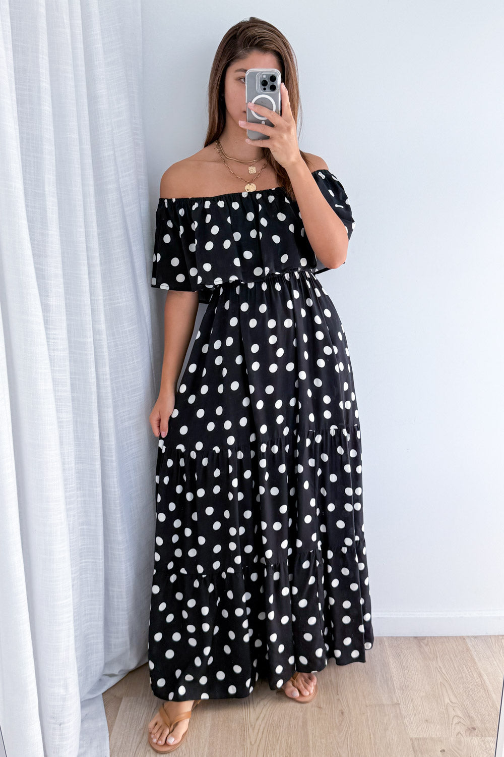 Laurella Maxi Dress - Black Spot