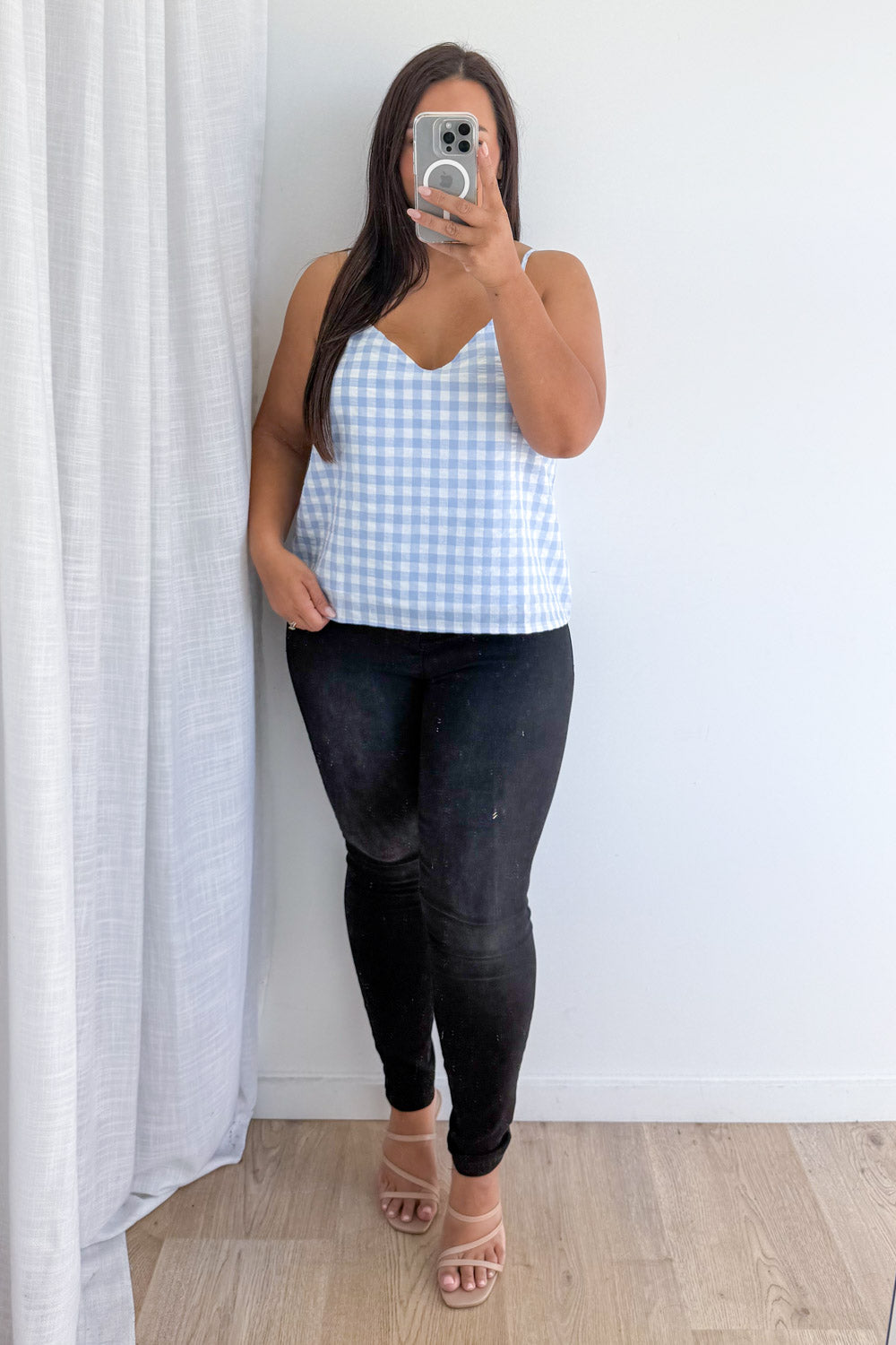 Kelsea Cami - Blue Gingham