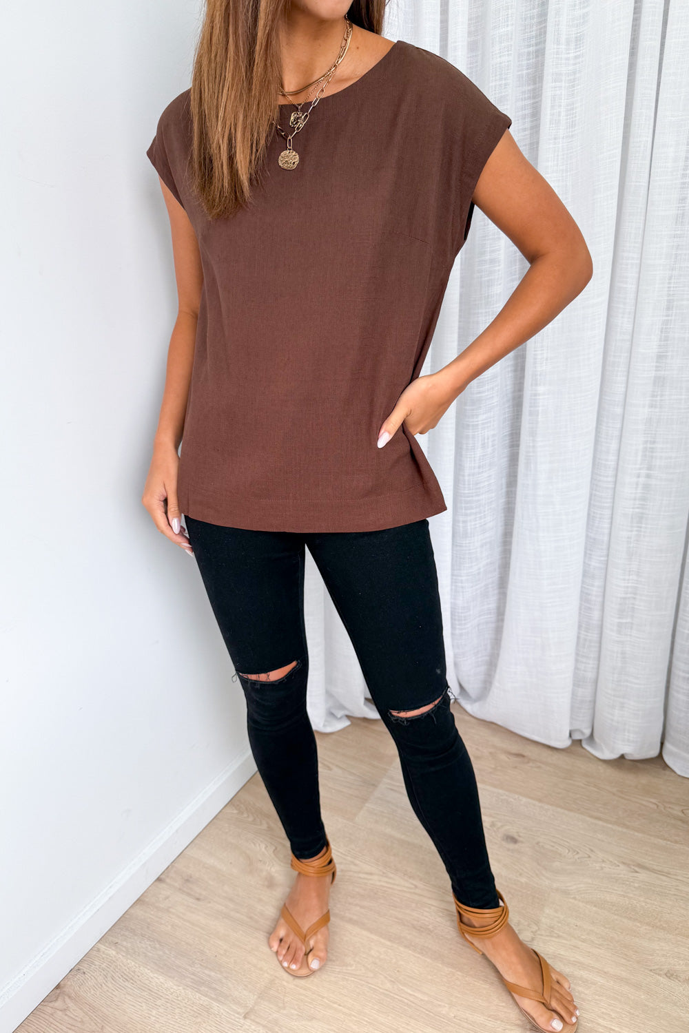 Brynlee Top - Chocolate