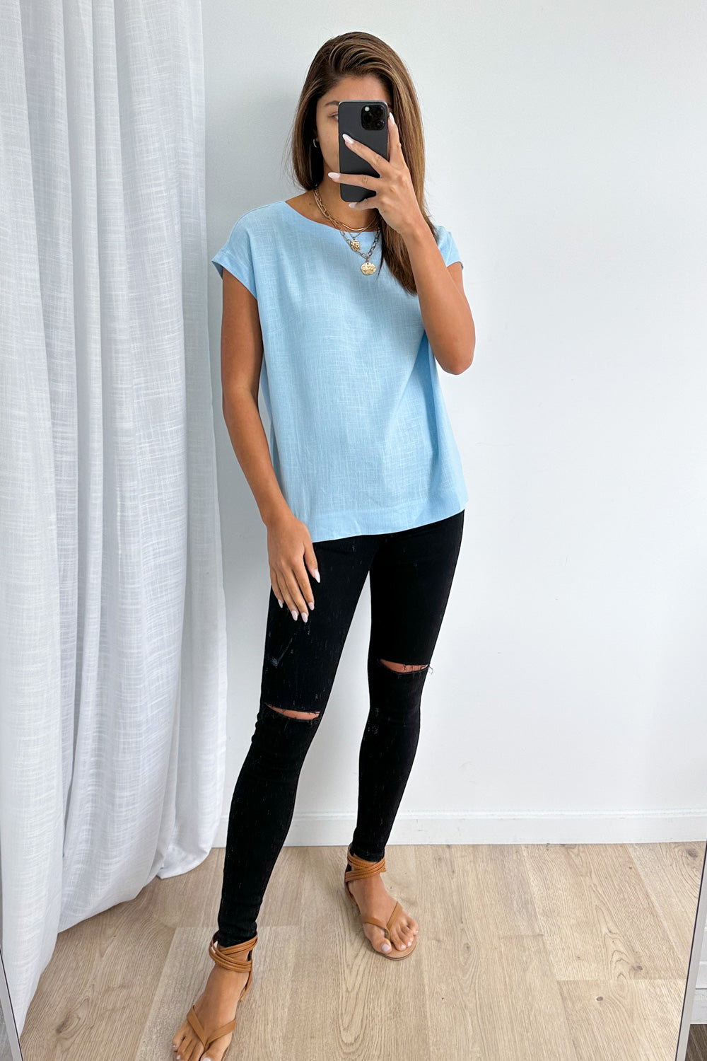 Brynlee Top - Pale Blue