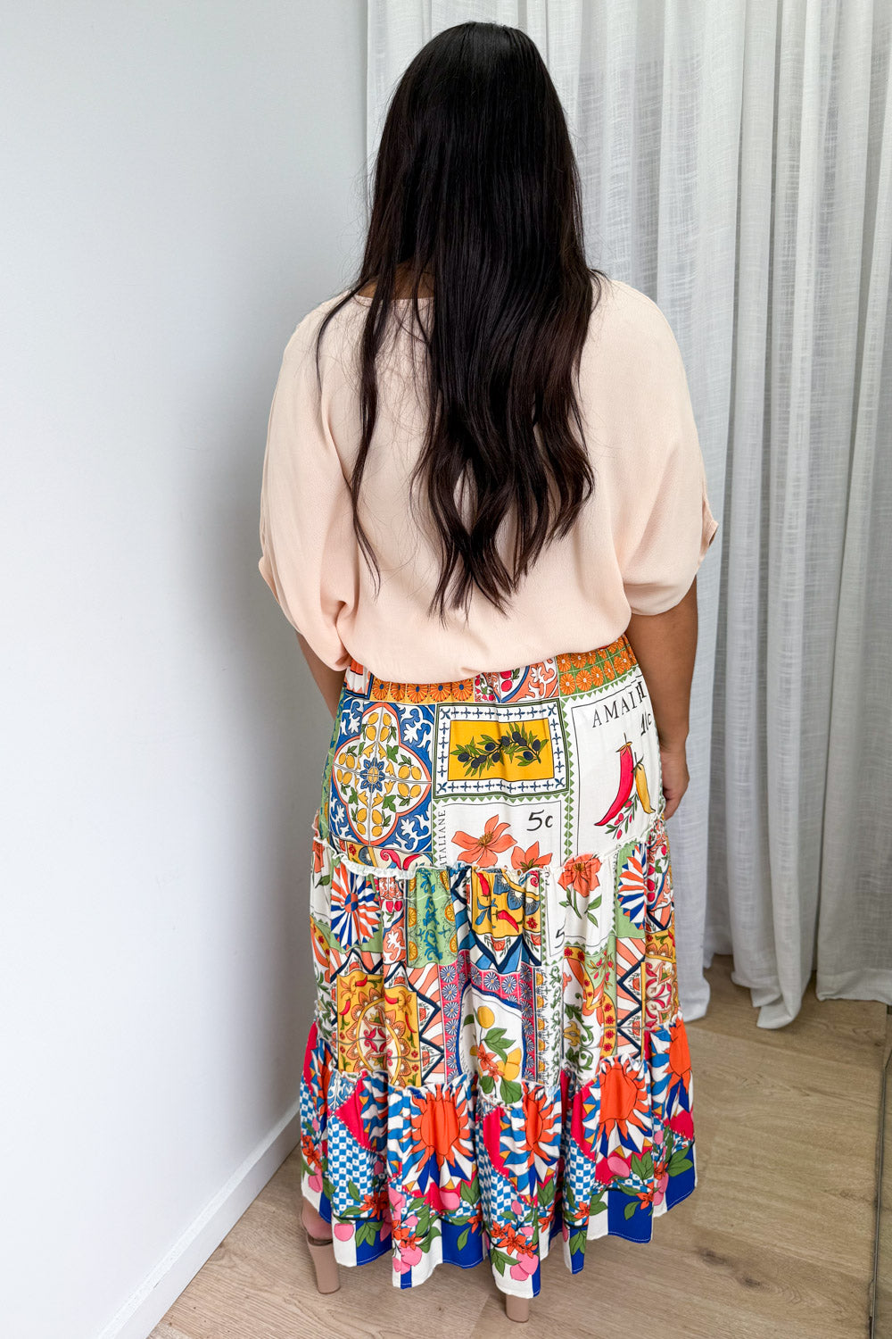 Roma Belle Skirt - Amalfi Tile Print