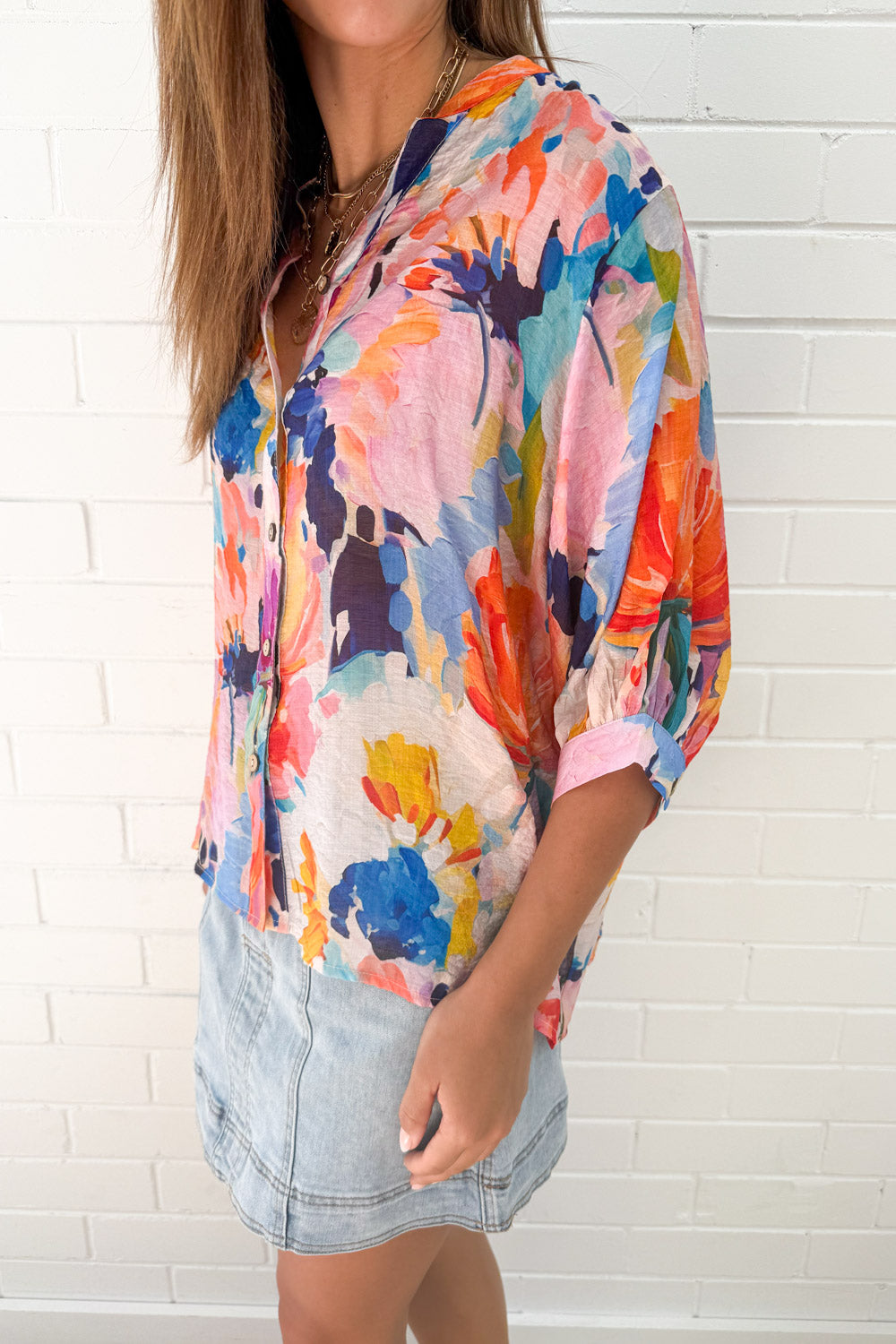 Savannah Blouse - Tangerine