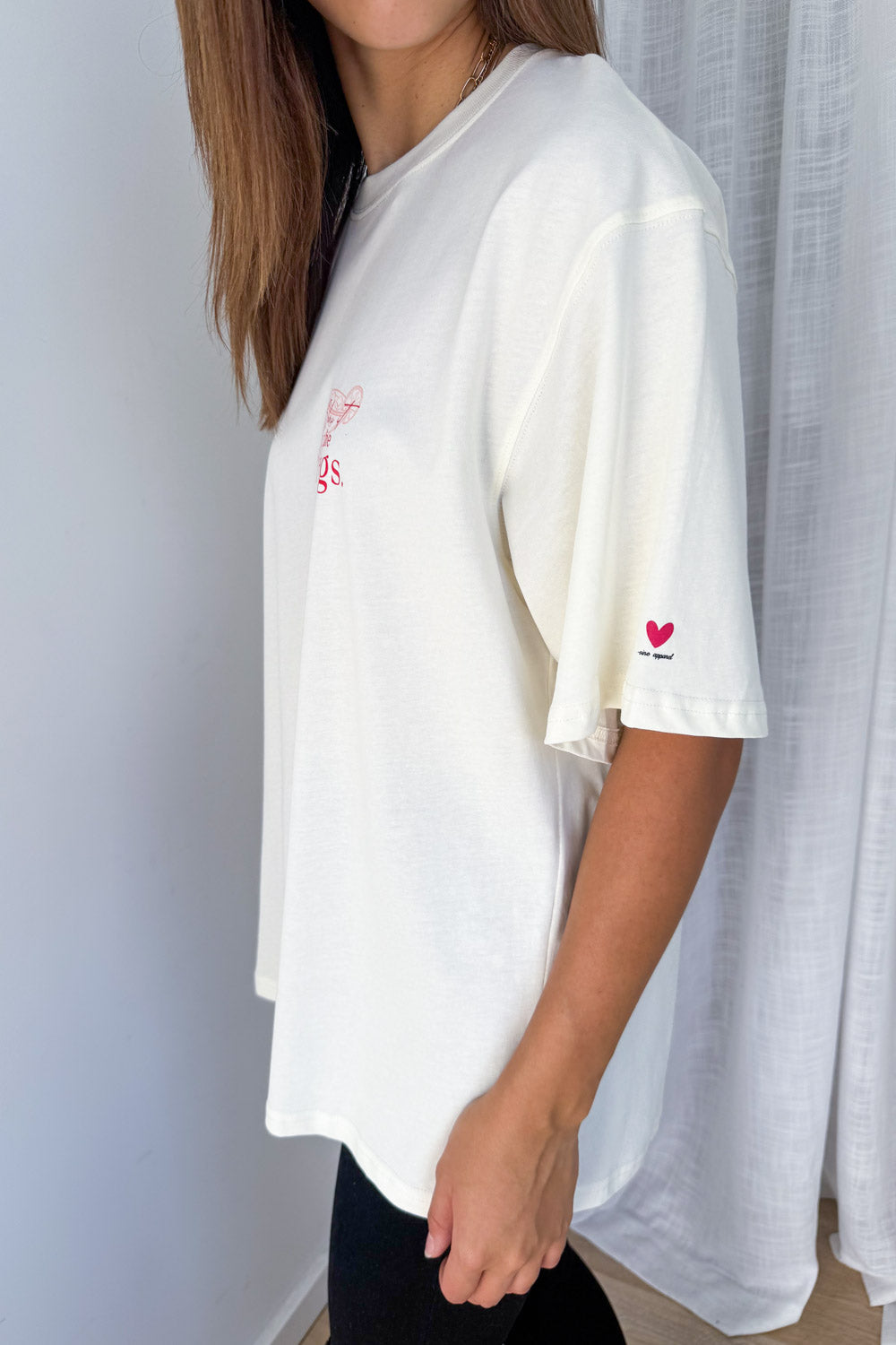 Blame It On The Margs Oversized Tee - Cream