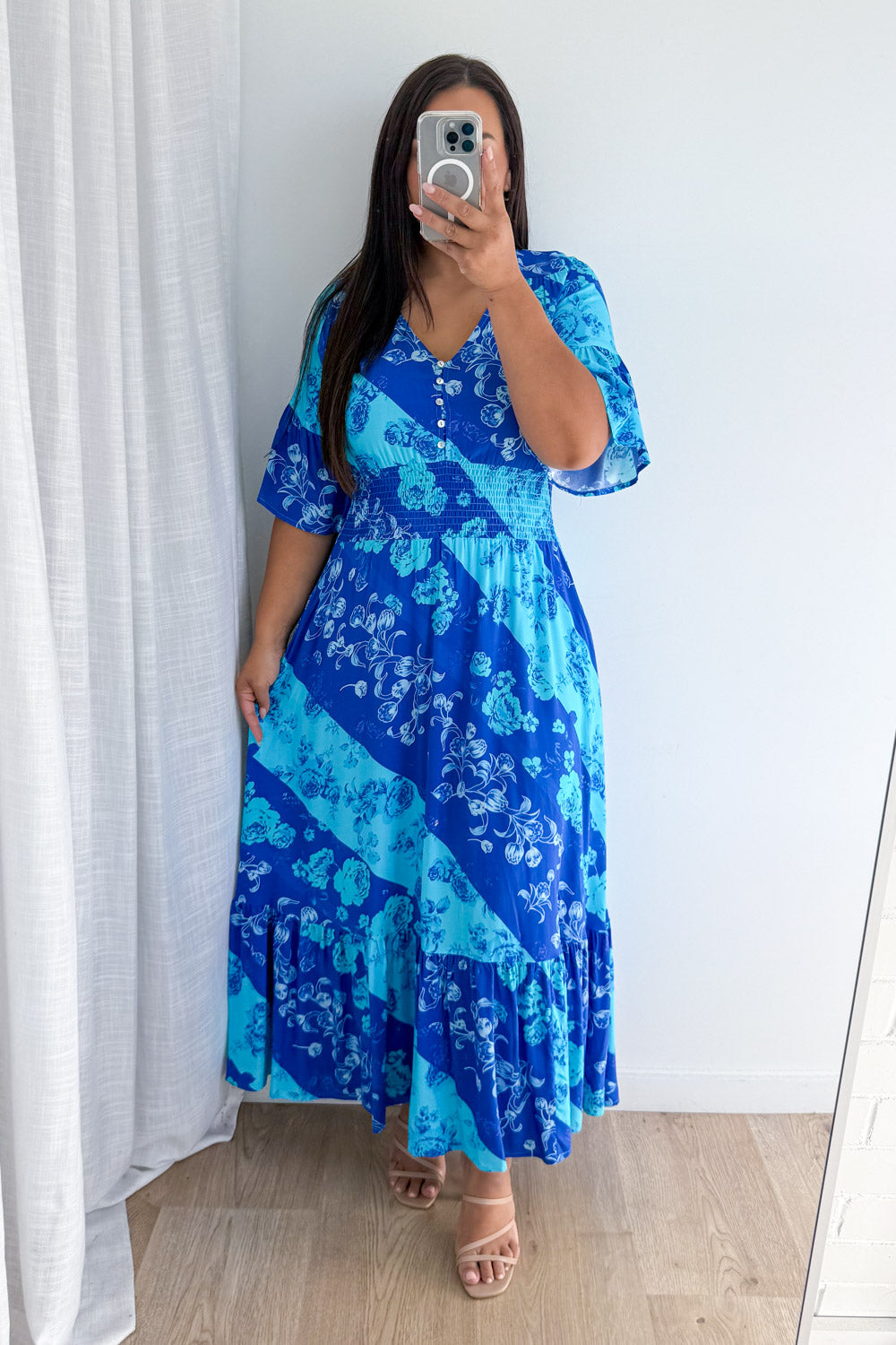 Nalani Dress  - Blue Floral