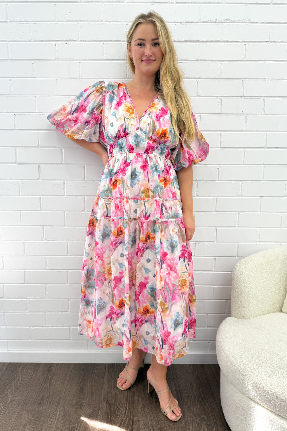Clairemont Dress - Watercolour Floral