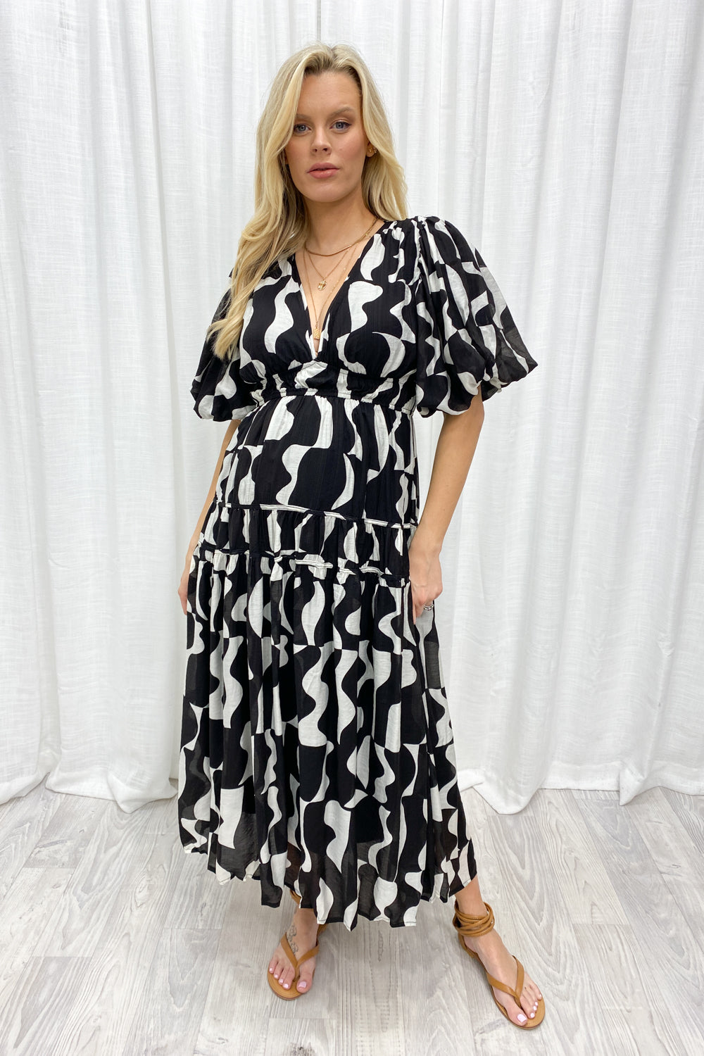 Clairemont Dress - Black White