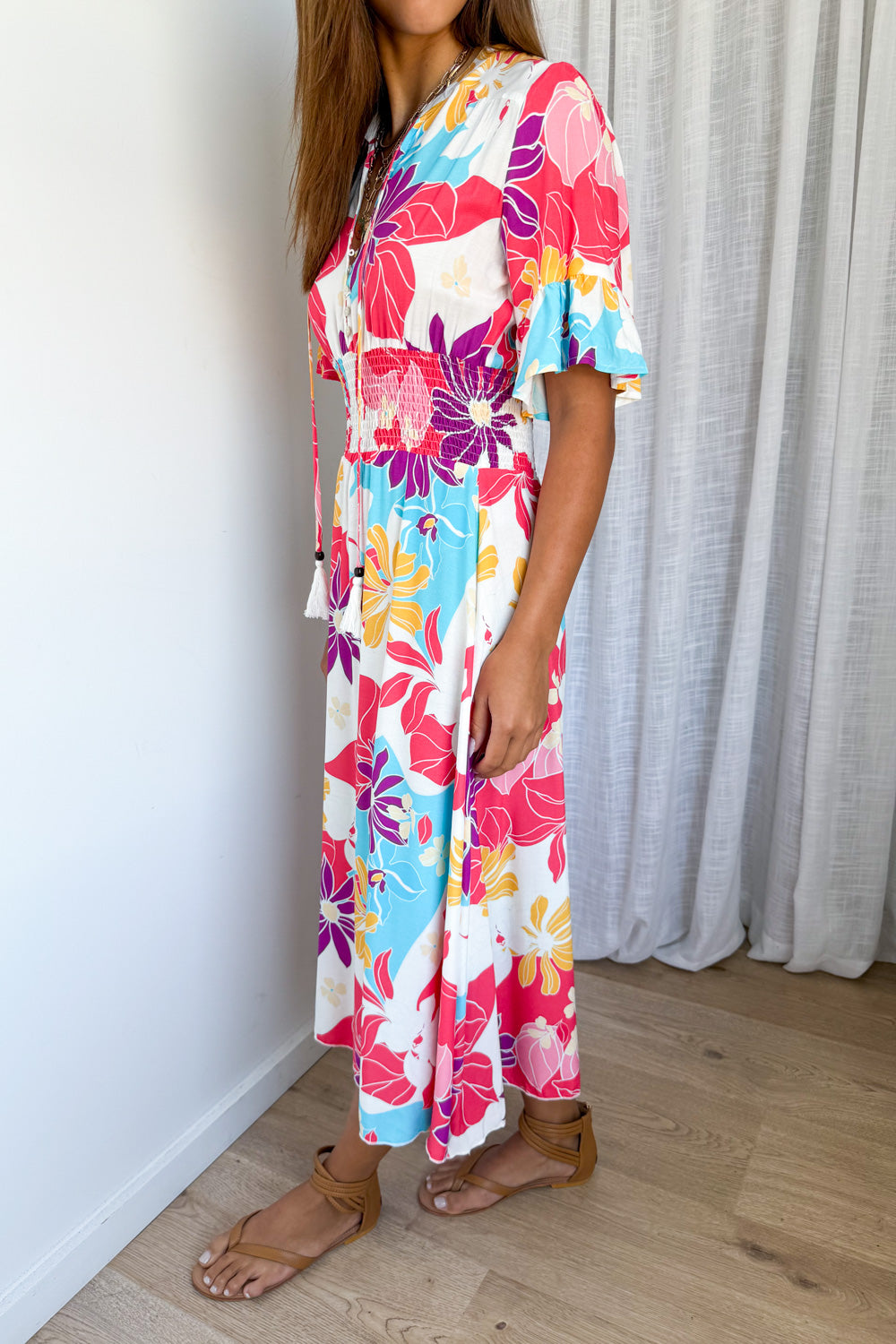 Kai Dress - Hot Pink  Multi Tropic