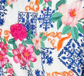 Cali Tile Blouse - Cobalt Fuchsia Tile