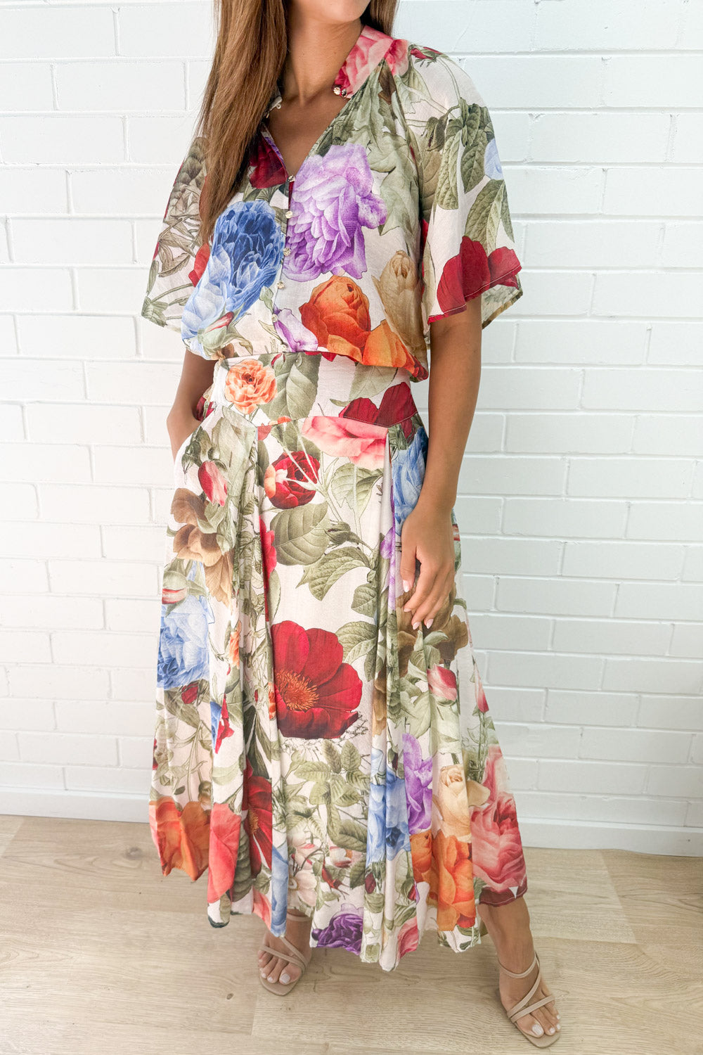 Sandra Maxi Skirt - Vintage Garden Floral