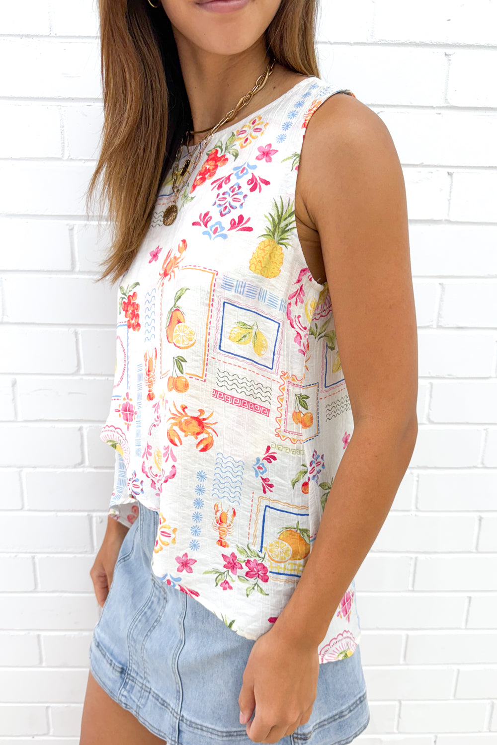 Jordyn Top - White Multi