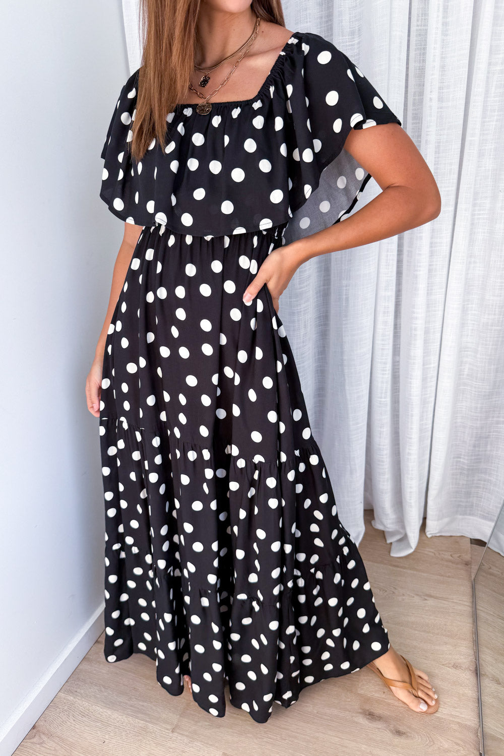 Laurella Maxi Dress - Black Spot