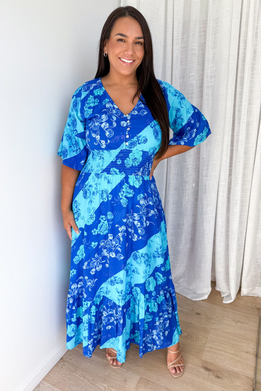 Nalani Dress  - Blue Floral