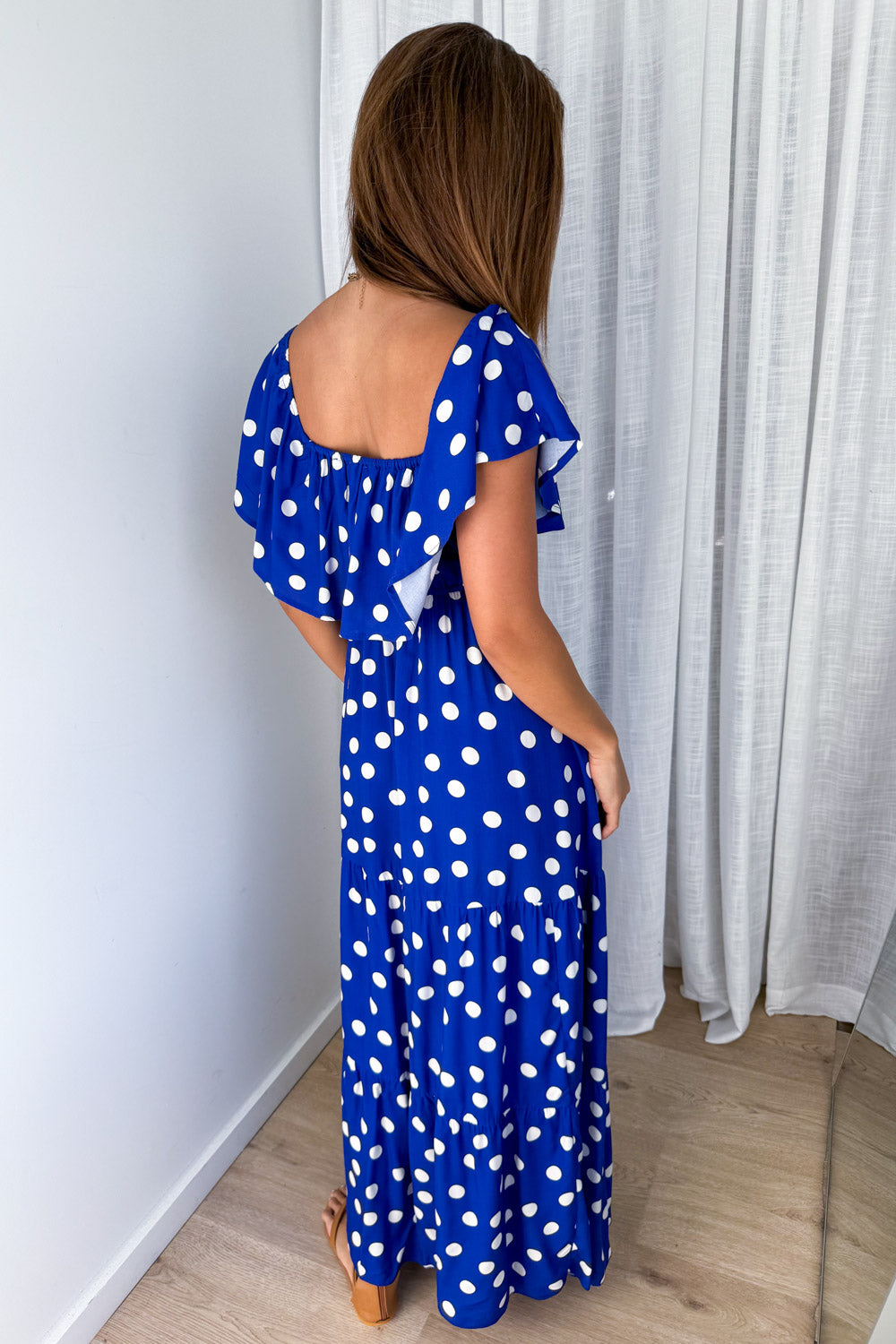 Laurella Maxi Dress - Cobalt Blue Spot