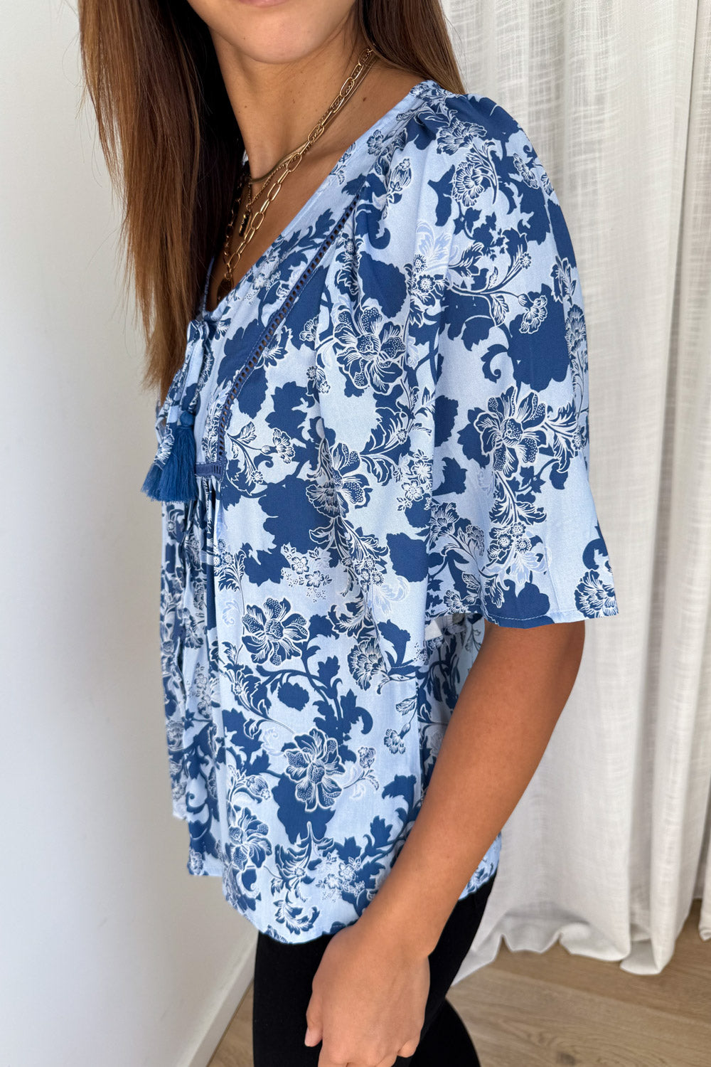 Lula Top - Blue Floral