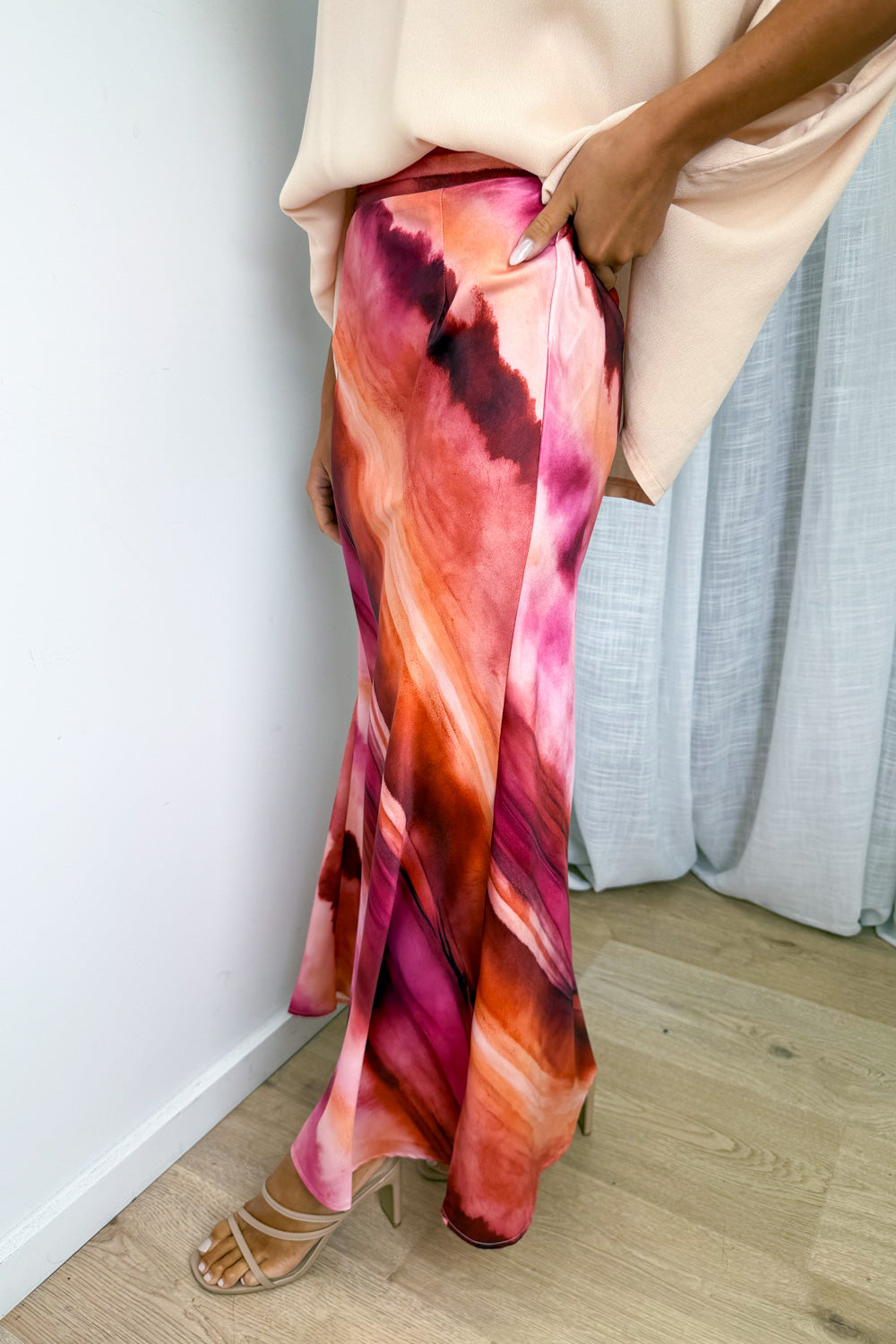 Sunset Skies Skirt - Pink Orange Sunset