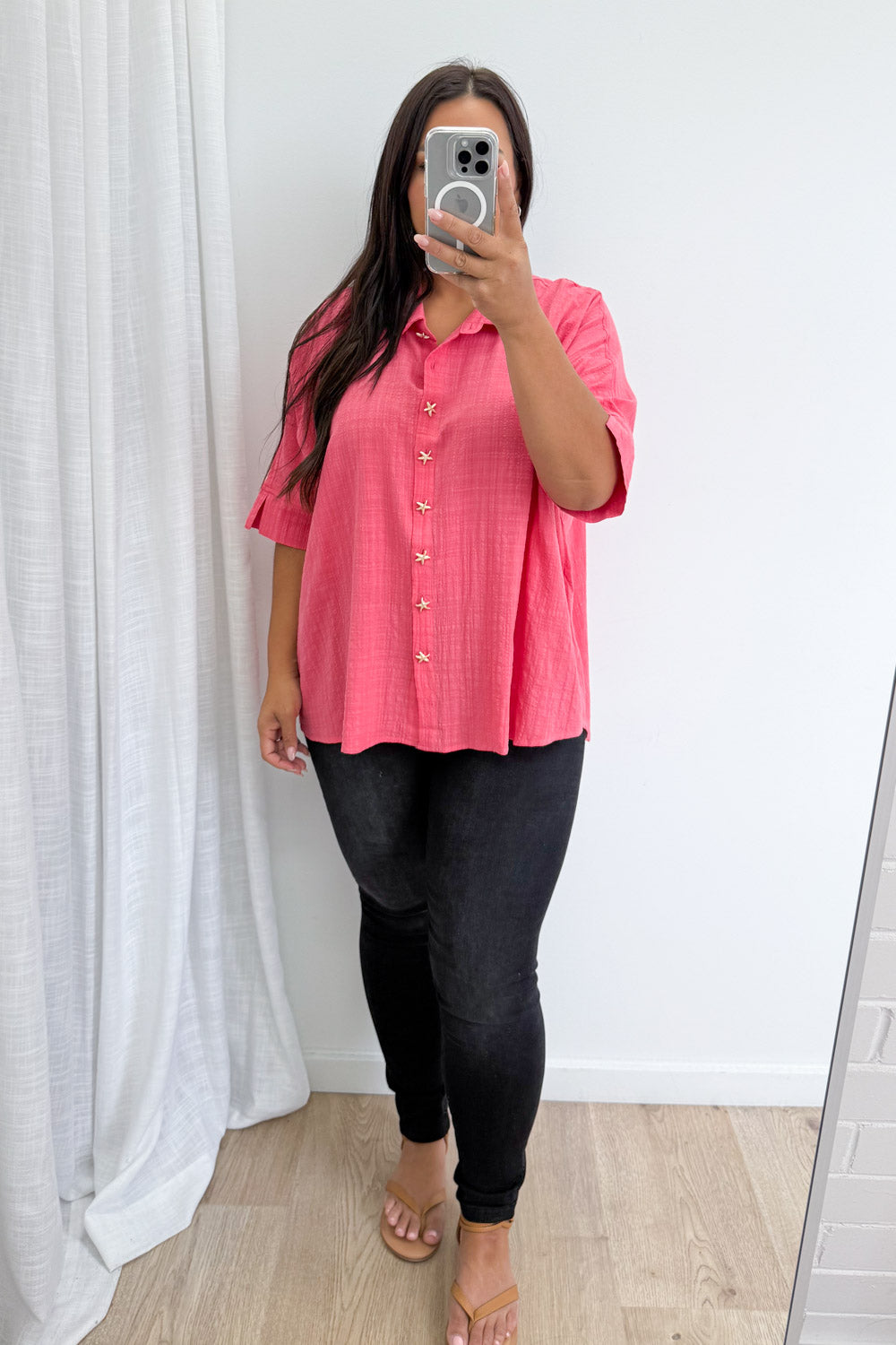 Island Air Shirt - Coral Pink