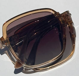 The Squared Foldie Sunglasses - Golden Ombre