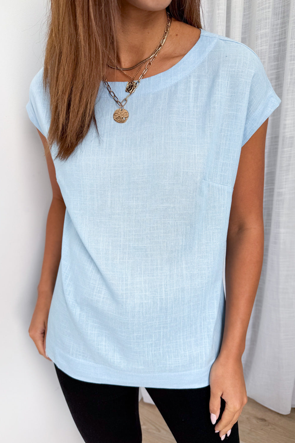 Brynlee Top - Pale Blue