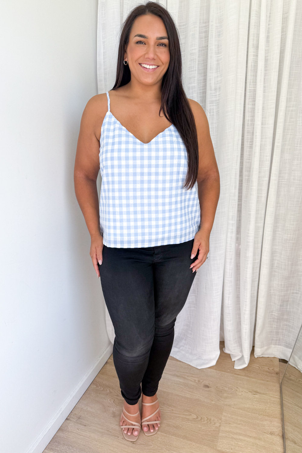 Kelsea Cami - Blue Gingham