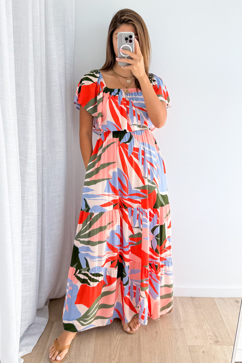 Laurel Dress - Multi Urban Leaf