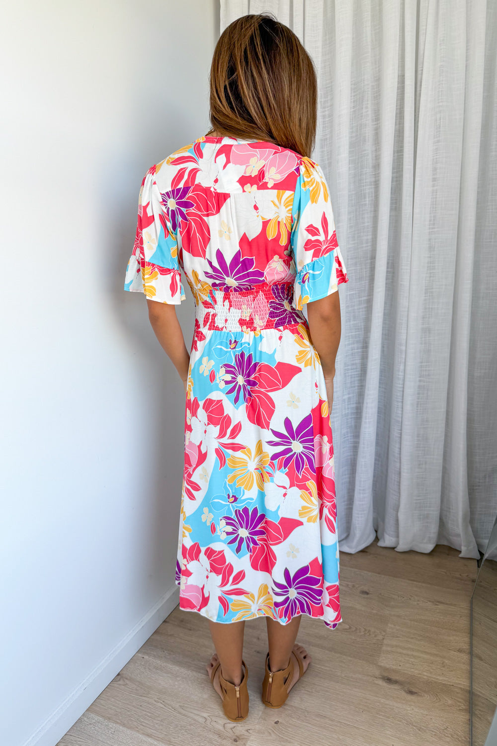 Kai Dress - Hot Pink  Multi Tropic