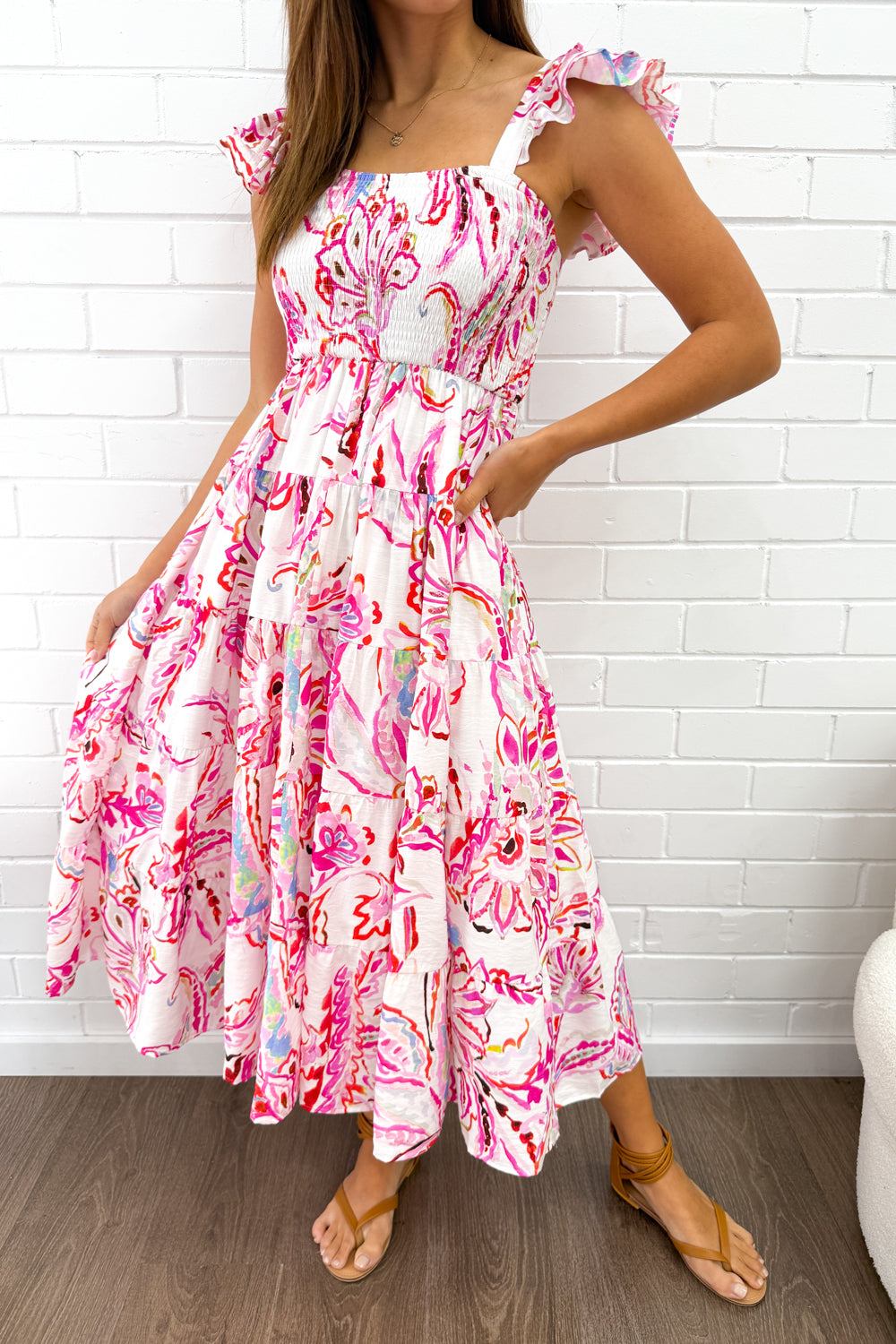 Lyric Dress - Pink Paisley Floral