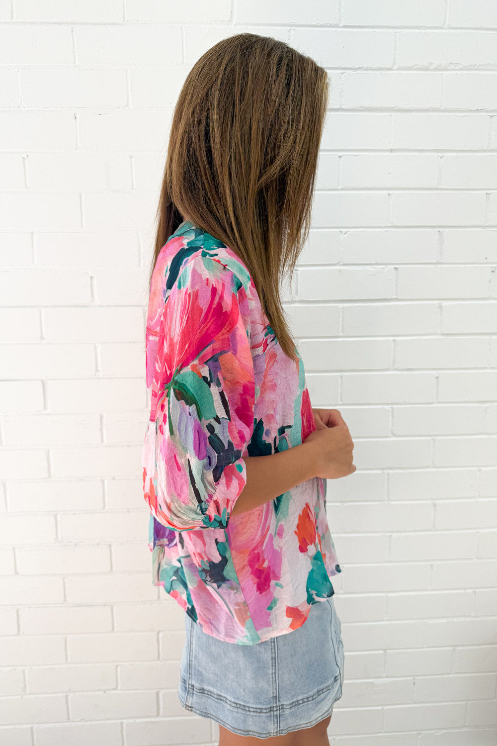 Savannah Blouse  - Hot Pink